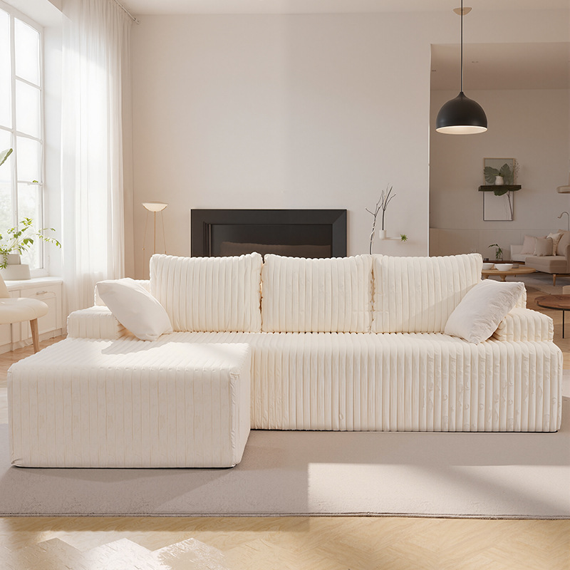 外贸多功能压缩海绵沙发格子条纹贵妃沙发床小户型懒人组合沙发床