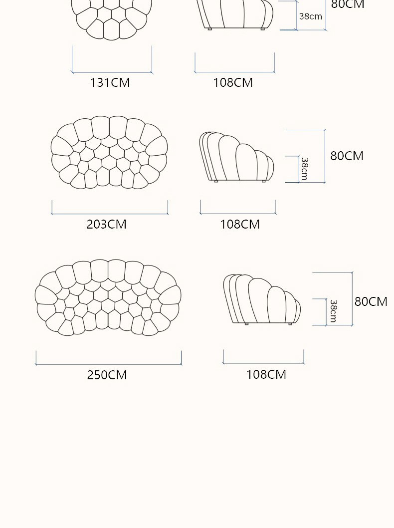 压缩沙发具体尺寸
