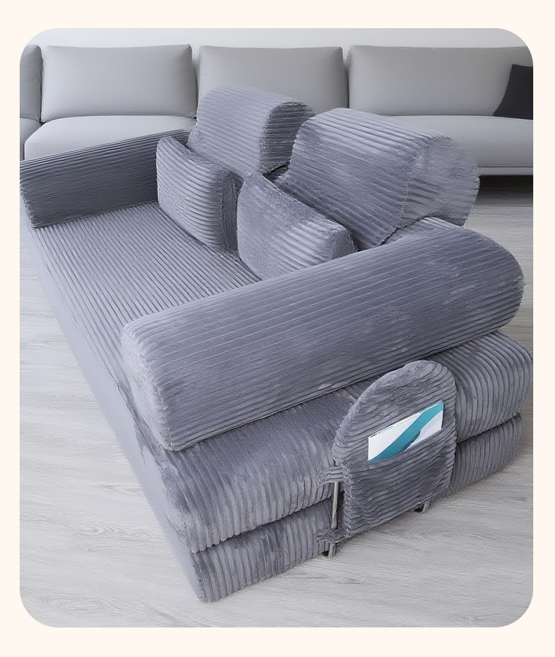 客厅灯芯绒沙发床