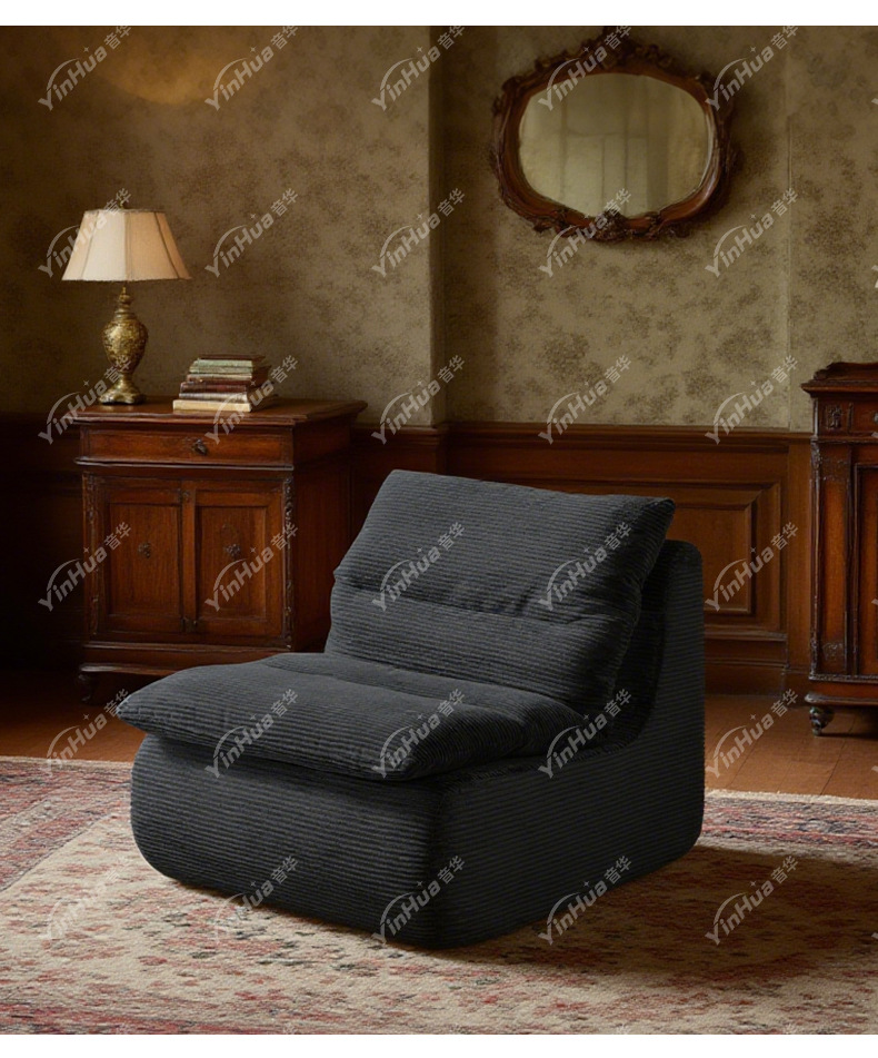 黑色海绵单人沙发